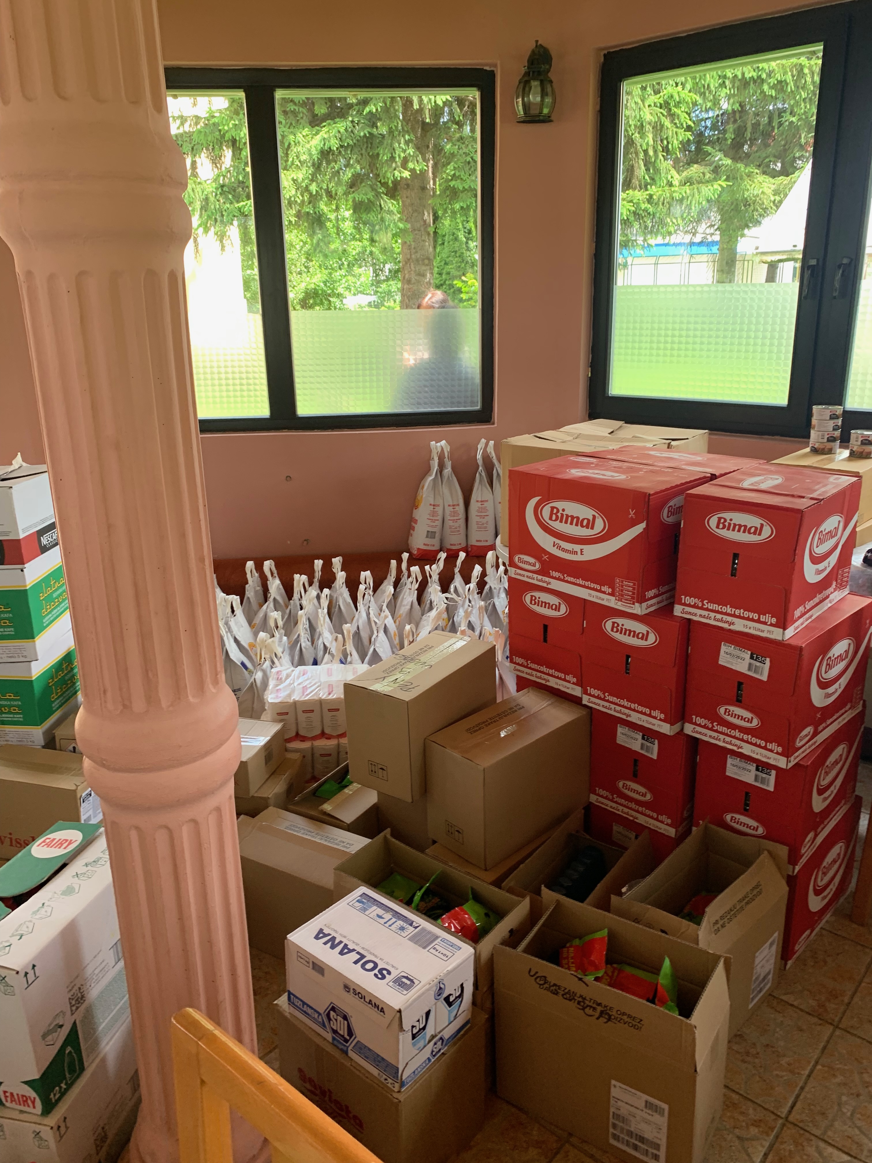 Food supplies ready for families