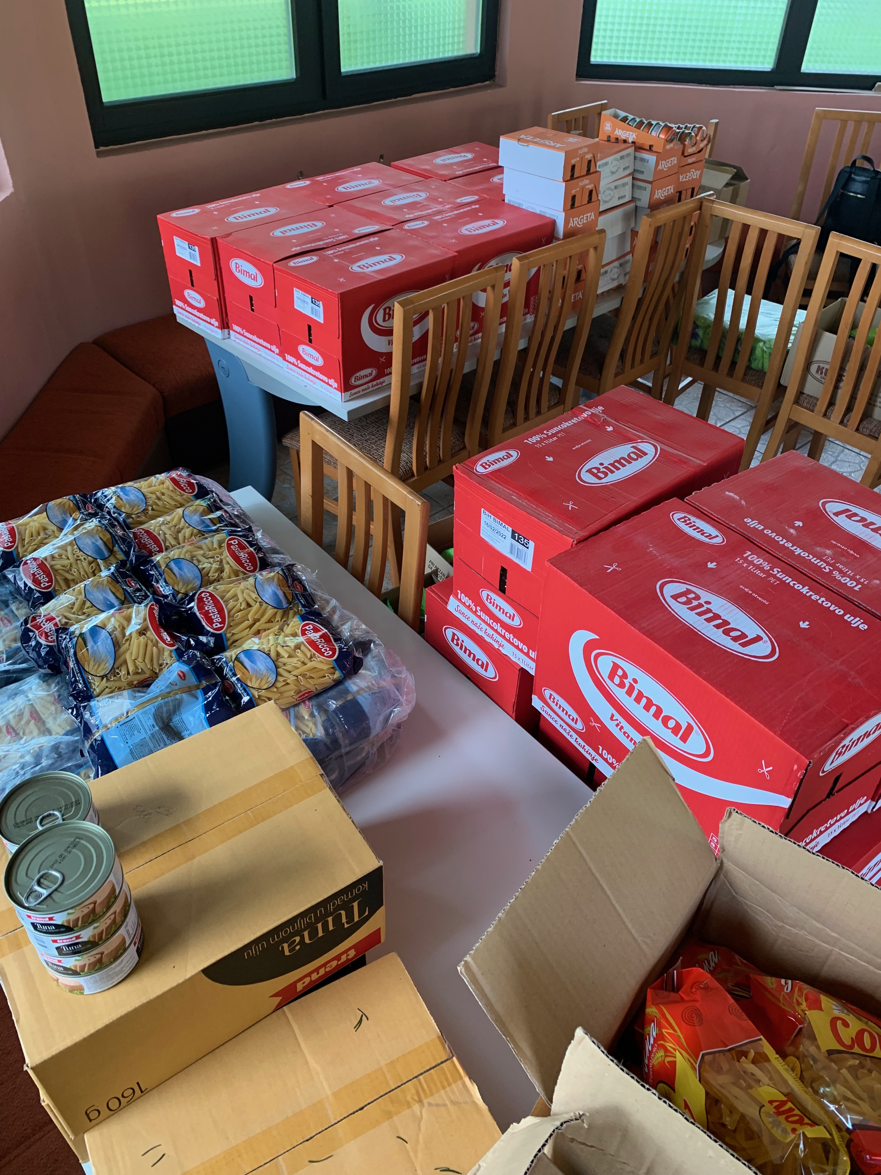 Checked food parcels